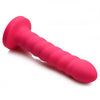 21X Soft Swirl Silicone Rechargeable Vibrator with Control - Magenta