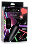 28X Laser Heart Silicone Anal Plug with Remote – Medium