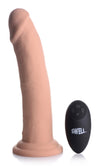 7X Inflatable and Vibrating Remote Control Silicone Dildo - 8.5 Inch