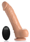 8.5 Inch Vibrating Squirting Dildo with Remote Control - Light