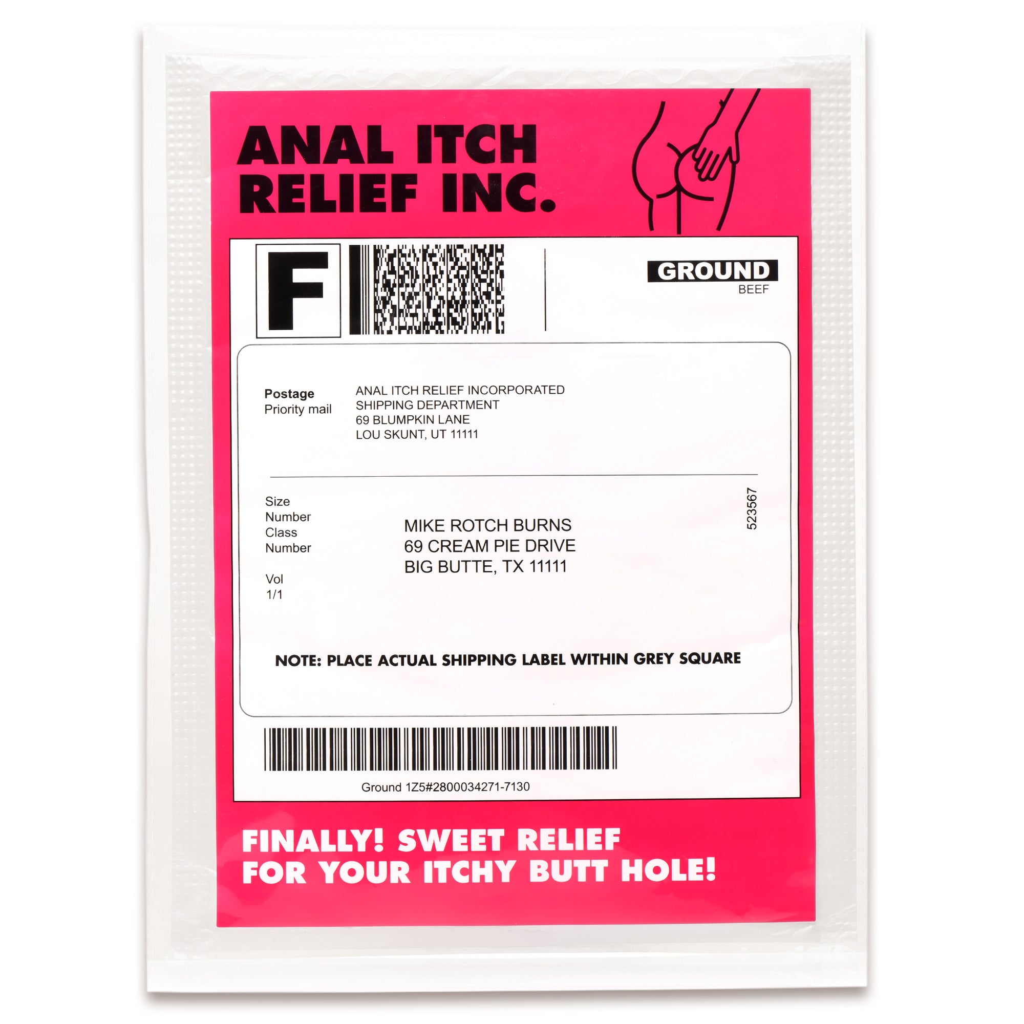Anal Itch Relief Joke Gift