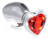 Heart Gem Glass Anal Plug - Medium