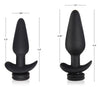 Interchangeable 10X Vibrating Silicone Anal Plug with Remote - Large