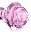 Rose Glass Anal Plug - Large