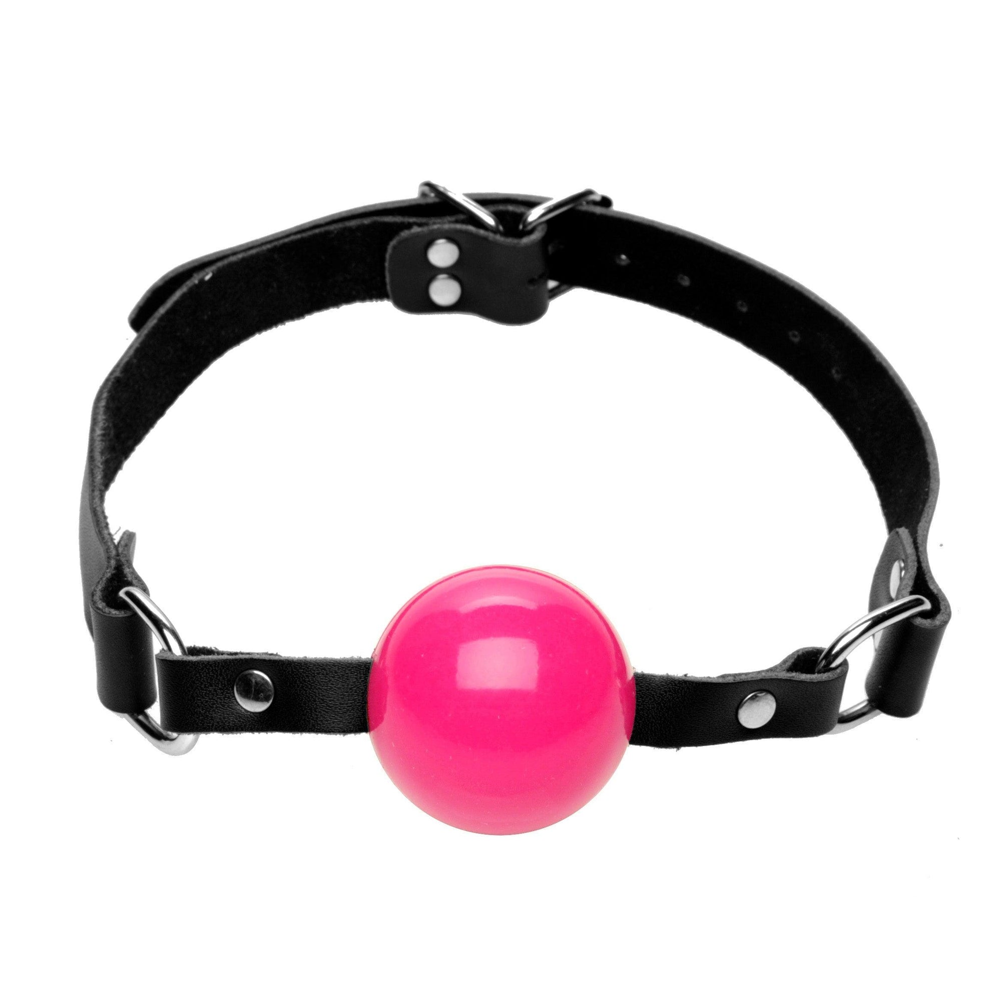Silicone Ball Gag with Leather Straps