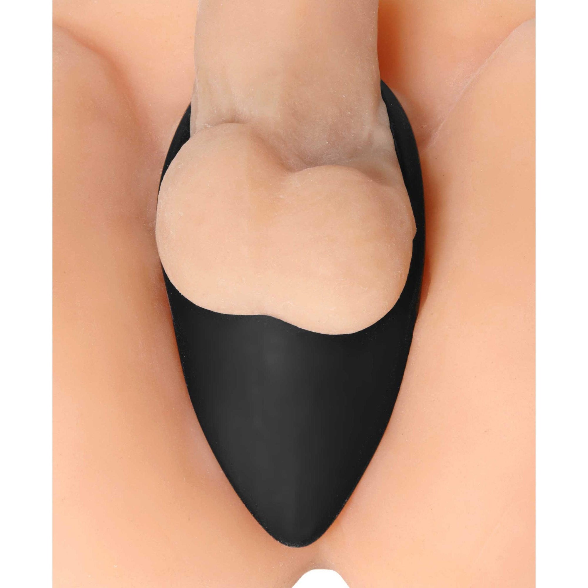Taint Teaser Silicone Cock Ring and Taint Stimulator - 2 Inch